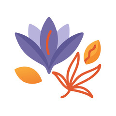 Fototapeta premium Saffron Graphic for Cuisine Elegance