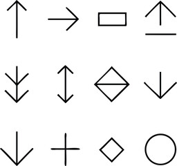 Line Arrows, Chevrons & Directions Icons Vector Art | Navigation & Movement Icon Pack