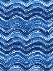 Fluid motion a digitally rendered pattern of blue waves artistic style