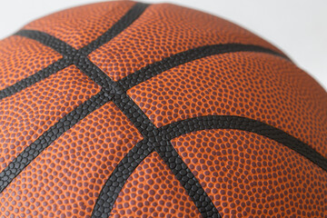 Obraz premium Closeup of basketball textured background