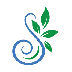 Naklejka premium abstract green leaf