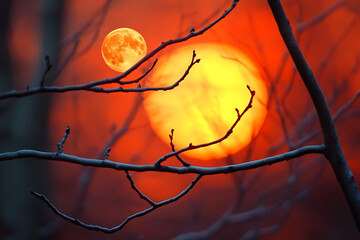 The sunset paints the sky in golden, orange, and pink shades, as the sun slowly disappears behind the horizon. This moment brings peace and tranquility, perfect for relaxation and enjoying nature.


