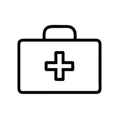 Obraz premium A bold first-aid kit symbol ready to help, promising safety and care with a clean, simple line art style.