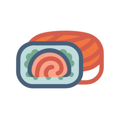 Fototapeta premium Stylish Sushi Roll Representation for Menus