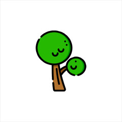 vector illustration of a green tree
