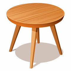 A simple, sturdy wooden side table perfect for a cozy corner, showcasing a warm, light-brown wood grain with tapered legs and a subtle shadow.