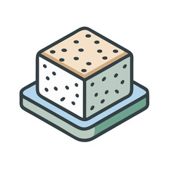  Tofu Block Icon for Plant-Based Cooking