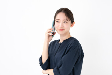 スマホ・通話・女性
