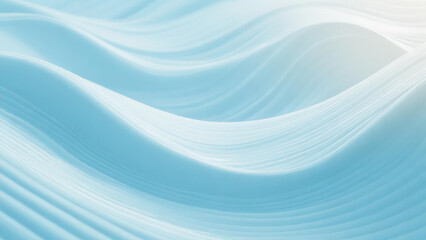水色の滑らかな曲線が流れる背景素材