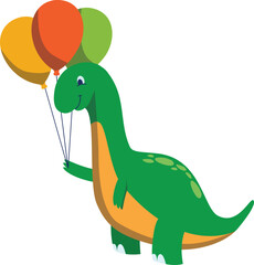 Birthday Dino Illustration