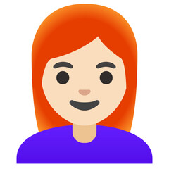 Obraz premium Red-Haired Woman Emoji 