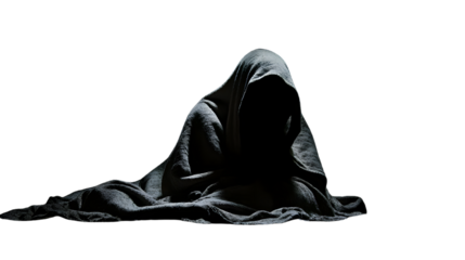 Serene Image of a Person Relaxing Under a Cozy Blanket in a Dark Ambient Setting