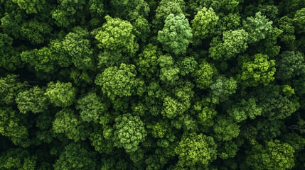 Drone view of jungle