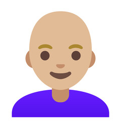 Bald Person Emoji
