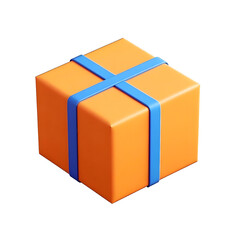 Fototapeta premium gift box 3d render and christmas, birthday on a white background cutout.