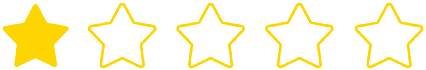 1 yellow star rating icon