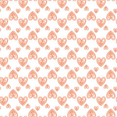 Modern Hearts Seamless Vector Pattern Design