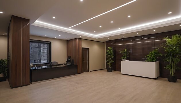 Modern Office Reception with Silent Operation Cassette Air Conditioners for Comfortable Workspace Environment,aesthetic, apartment, atmosphere, climate, comfortable, 786