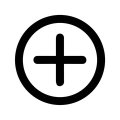 Plus Sign Inside Circle Add Icon Design