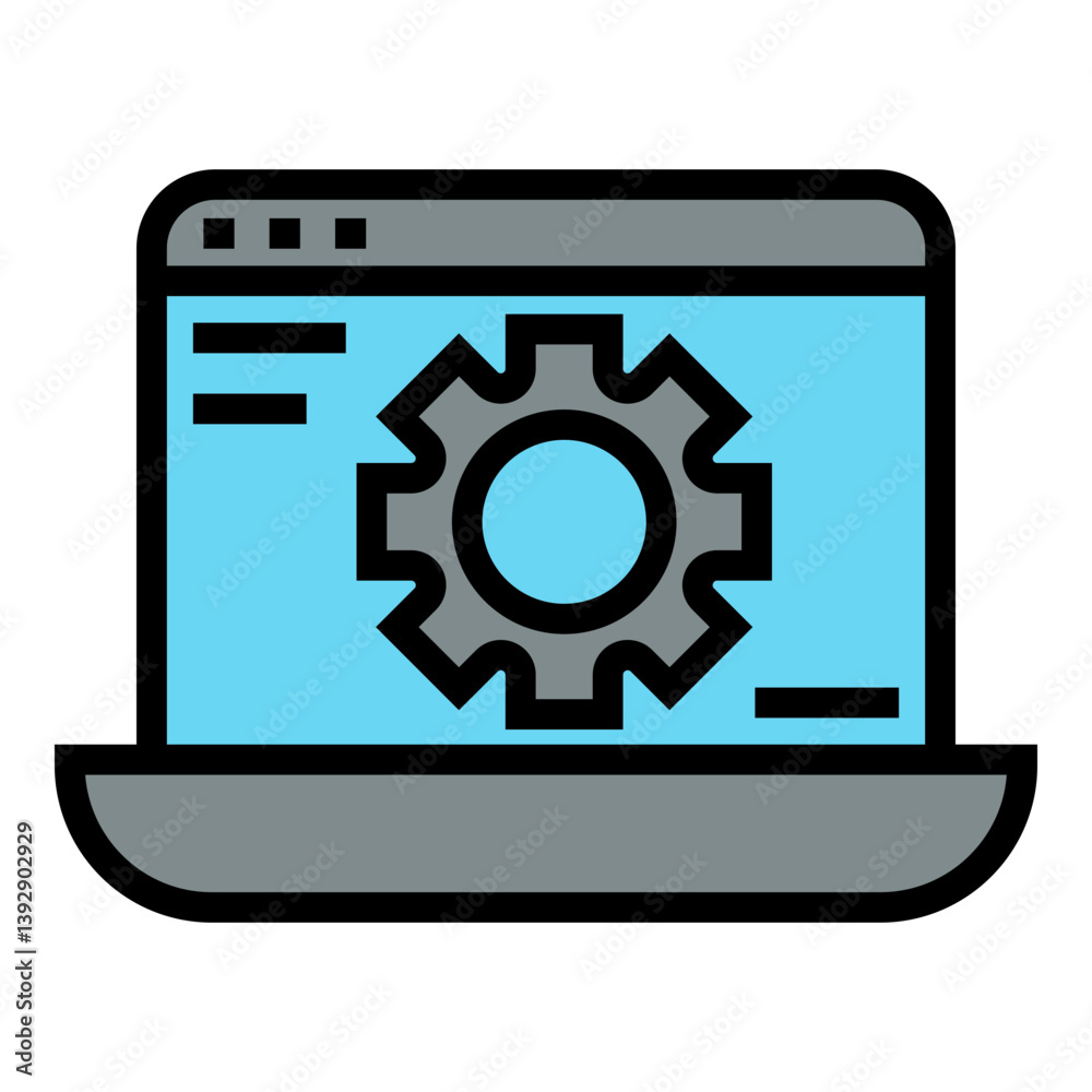 Poster application vector icon