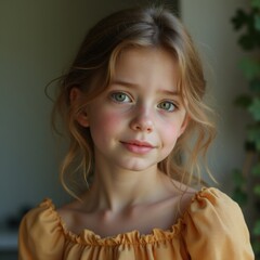 Naklejka premium Portrait of a Young Girl