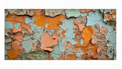 A distressed surface texture featuring multiple layers of peeling paint background
