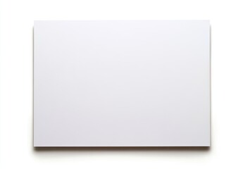 Blank white rectangular surface