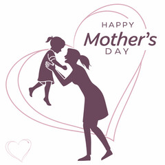 happy mother's day vector illustration