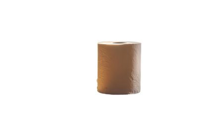 Professional Image of a Single Toilet Paper Roll on Table for Household Bathroom Products