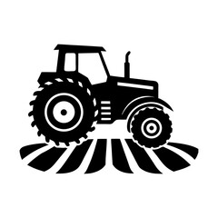 Obraz premium Tractor agriculture farming farm vehicle machinery farm equipment field harvest rural silhouette