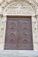 Portail de la basilique Saint-Denis. France
