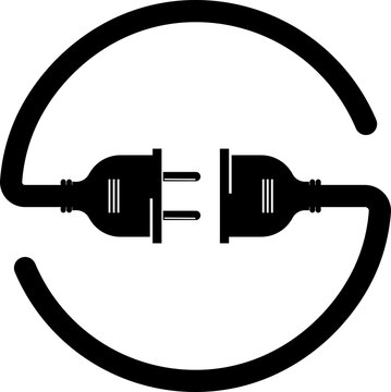 recommend clip art: Electric plug icon. Connection, socket with a plug vector symbol isolated on transparent background. Electricity wire cord sign. Electrical symbol element. Vector stock illustration.
