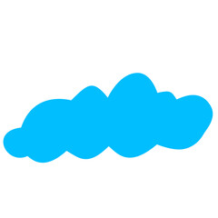 Blue cloud doodle