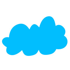 Blue cloud doodle