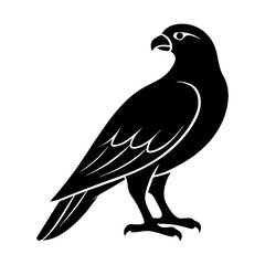 Fototapeta premium Black eagle vector illustration of a bird of prey for logo design and decoration use silhouette