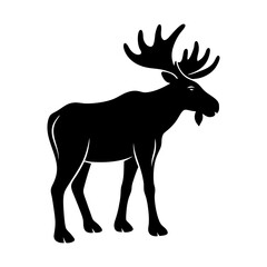 Obraz premium Silhouette of a moose vector image wildlife animal illustration clip art graphic design