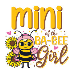 Mini of the baby bee girl cute bee family, Baby bee girl cute bee family