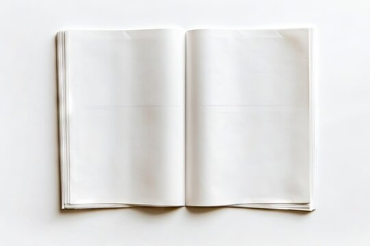 Blank open newspaper