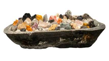 Ancient stone trough with historical significance in a museum exhibition