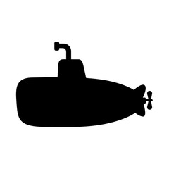 Obraz premium Submarine icon silhouette. Vector image
