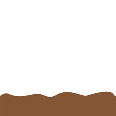 Obraz premium Flat style Brown Soil