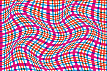 simple abstract pink orange sky color plaid check wavy pattern the pattern of the squares creative geometric smooth texture plaid check tartan gingham wavy pattern that can be used as a background