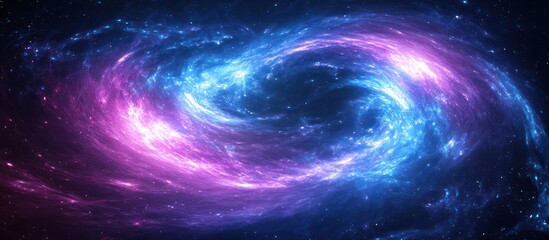 Cosmic spiral galaxy swirling nebulae, space background, scientific visualization
