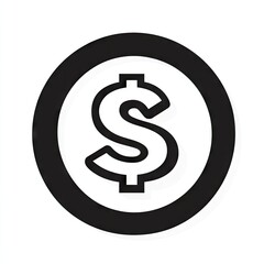 Obraz premium Dollar sign in circle icon