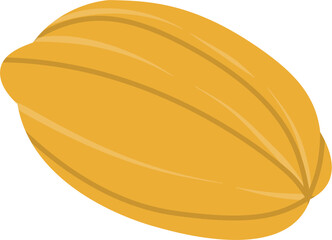 Golden Cacao Pod:  Isometric Illustration of Tropical Fruit