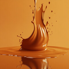 Stunning Caramel Splash - A Delicious Liquid Art