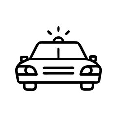 Police Car Icon for Law Enforcement and Security Themes