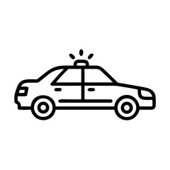 Fototapeta premium Police Car Icon for Law Enforcement and Security Themes