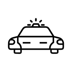 Police Car Icon for Law Enforcement and Security Themes