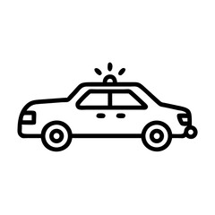 Fototapeta premium Police Car Icon for Law Enforcement and Security Themes